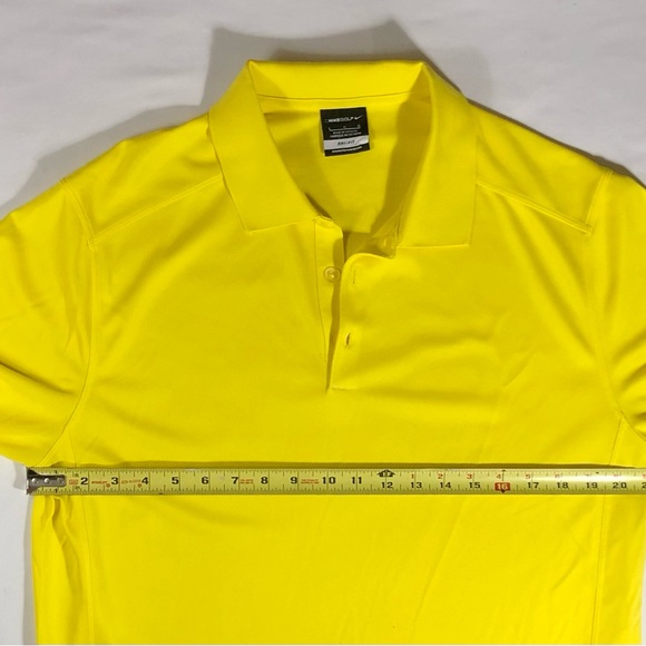 Men’s Nike Golf Polo Large Dri-Fit Yellow Lightweight - Picture 7 of 11